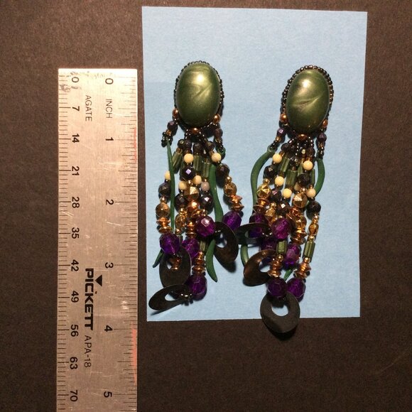 Totally Tubular Treasures from the 80s! Big Bold Fab Earrings Vintage Retro Gem - Picture 2 of 5